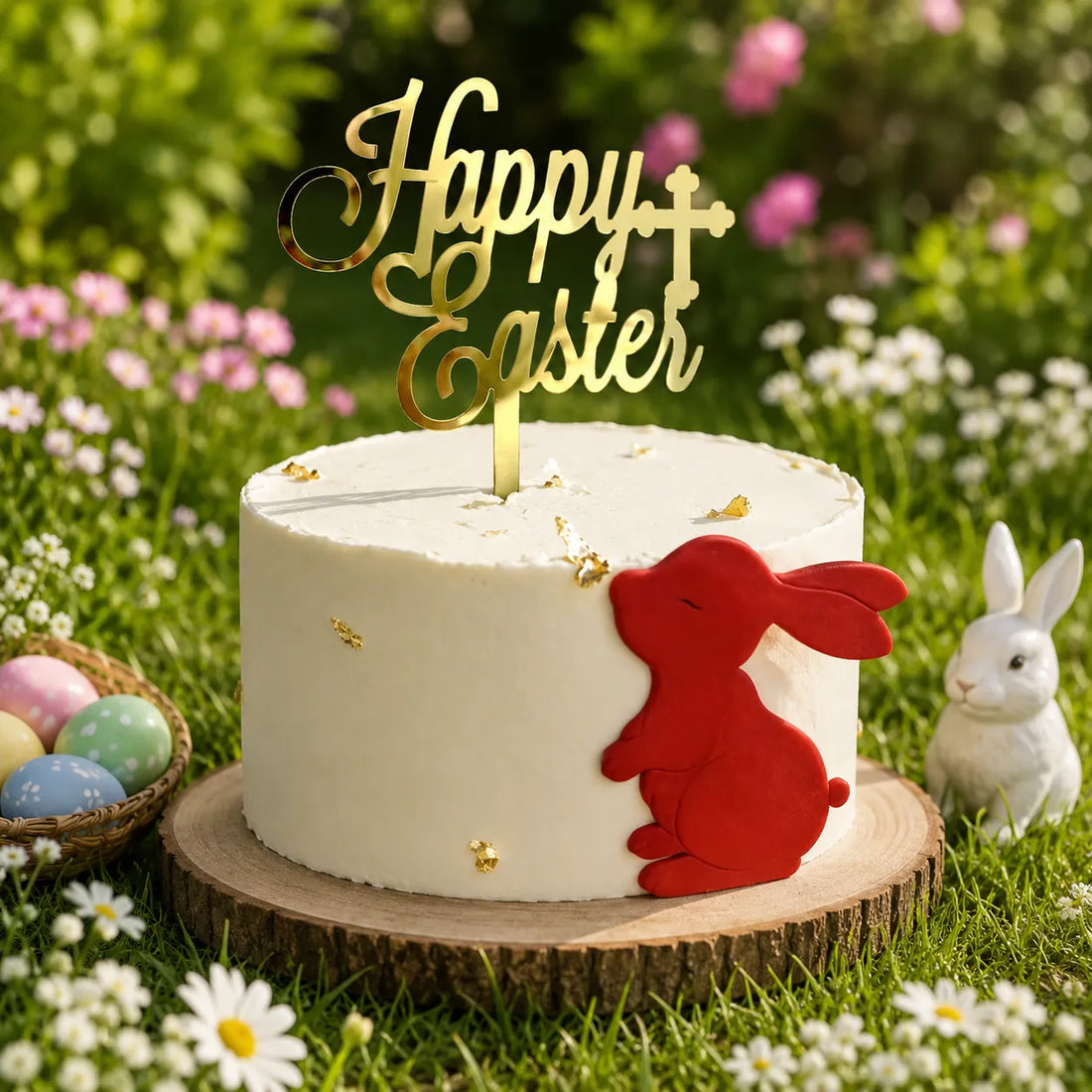 Lot de Toppers Happy Easter Croix