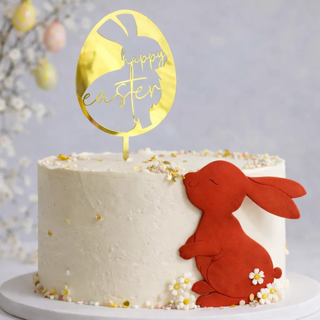 Lot de Toppers de Pâques Dorés