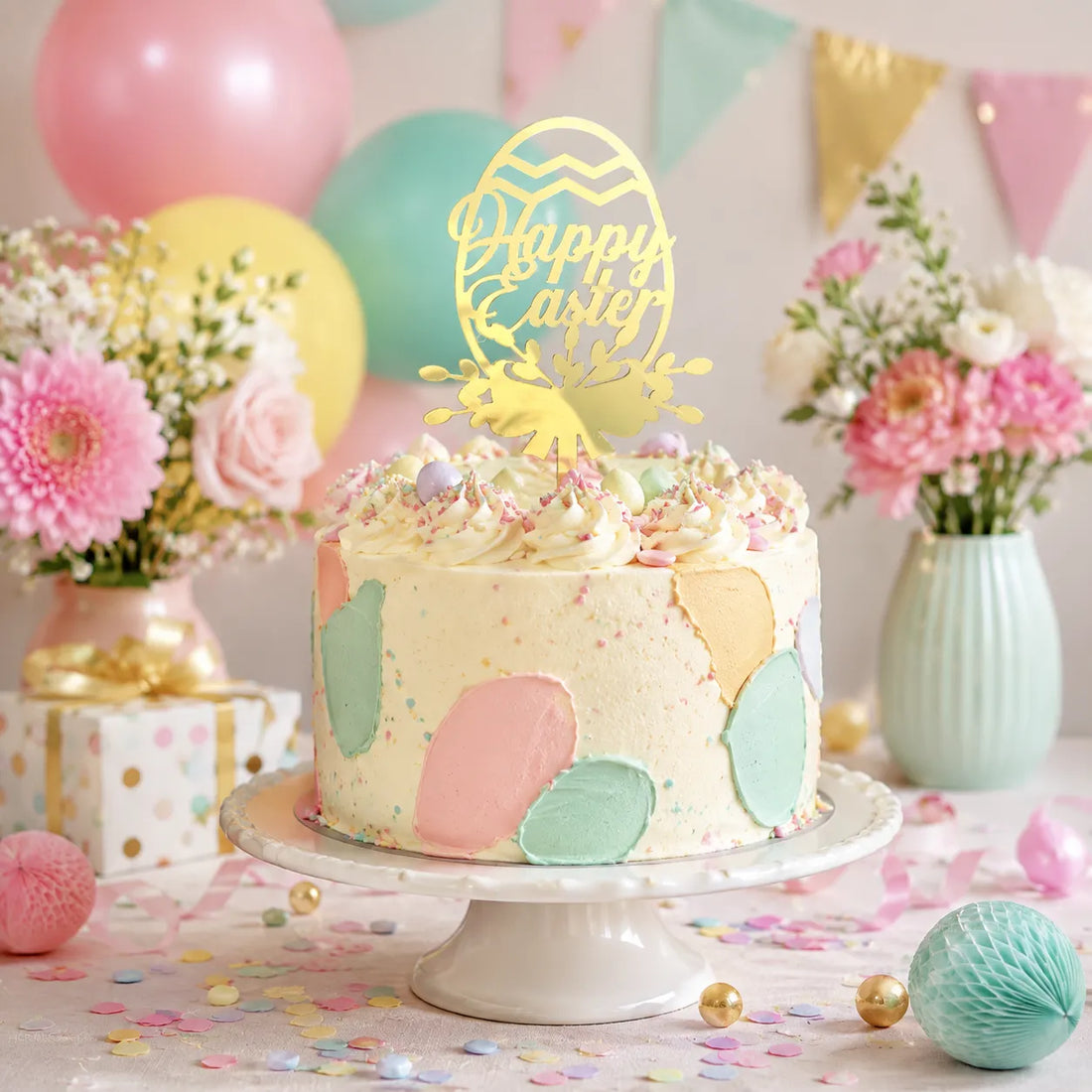 Lot de Toppers Œuf de Pâques Durable