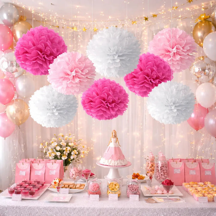 Lot de pompons en Papier de Soie