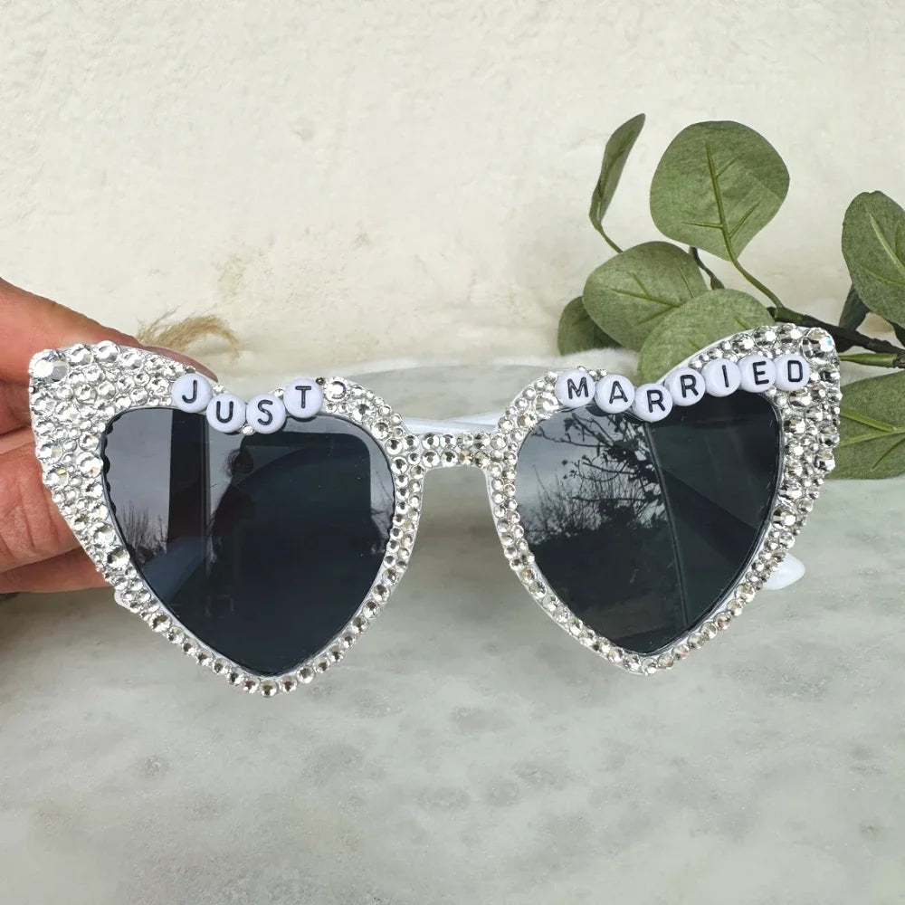 Lunettes Cœur à Strass pour Photo amusant