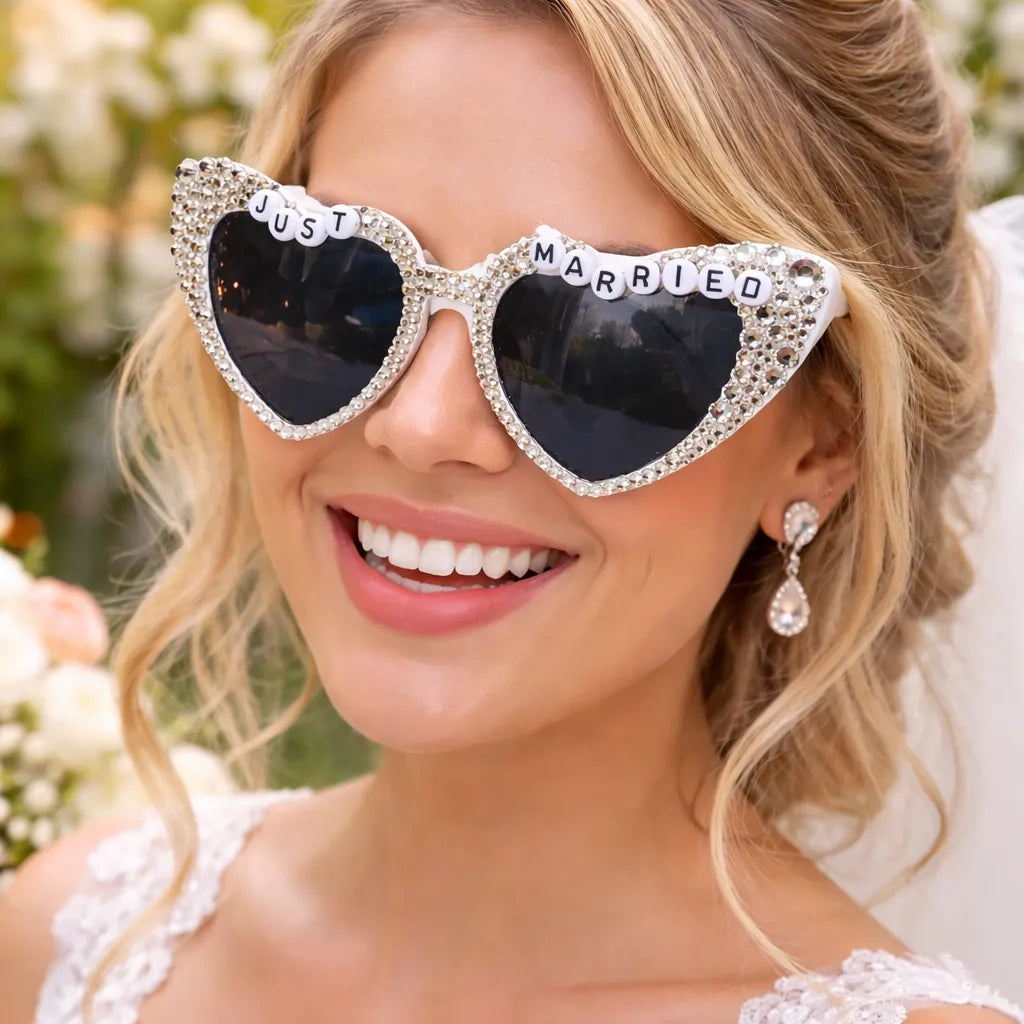 Lunettes Cœur à Strass pour Photo fun