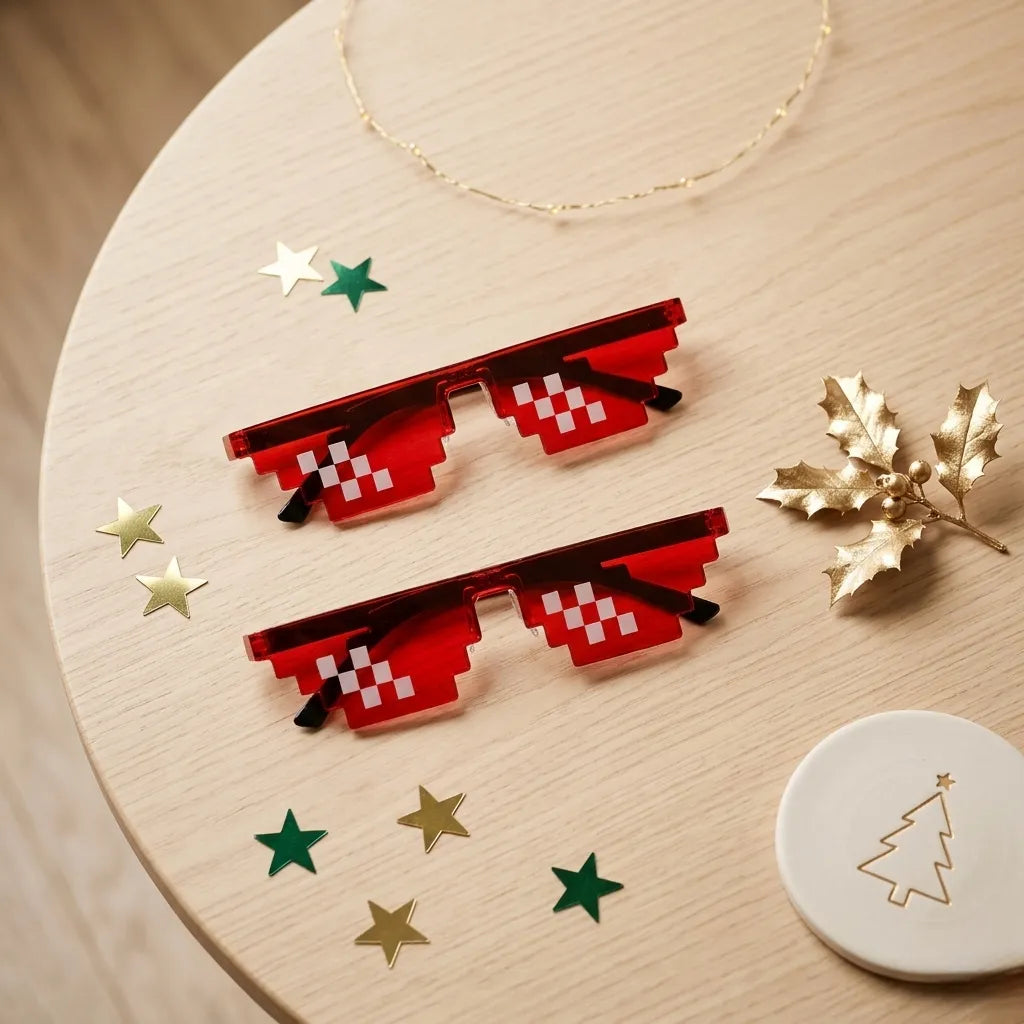 Lunettes Photobooth Rouge Pixel