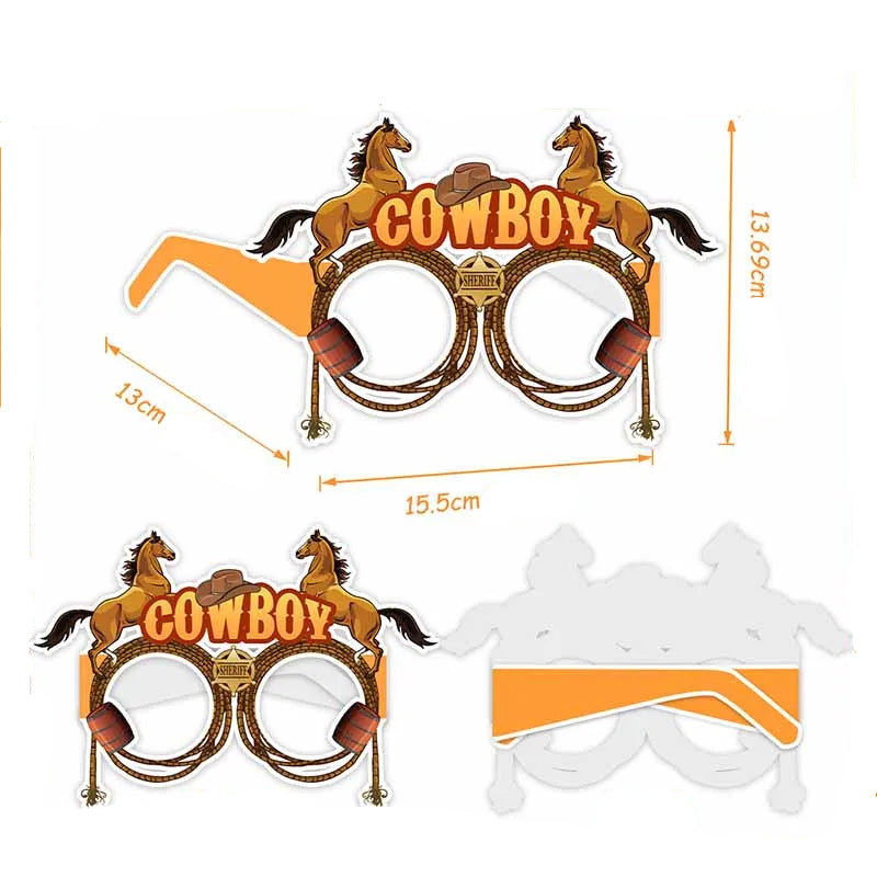 Lunettes Selfie Cowboy Unique