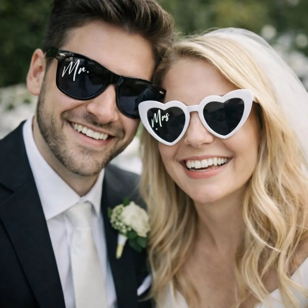 Lunettes Selfie Just Married amusantes