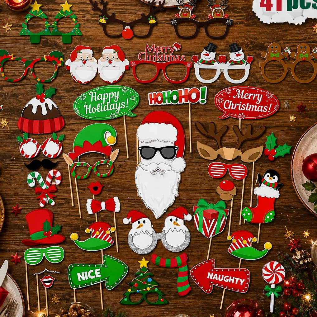Lunettes et Accessoires Selfie Noël