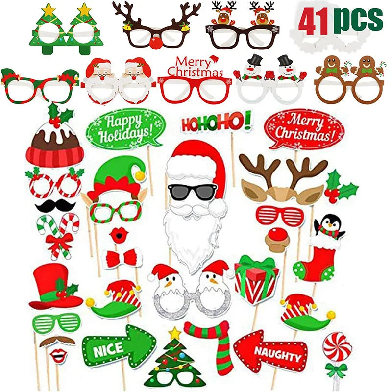 Lunettes et Accessoires Selfie Noël Unique