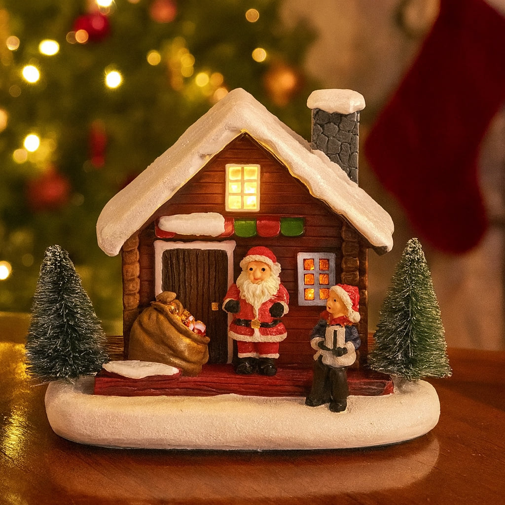 Maison Enneigée Village Noël