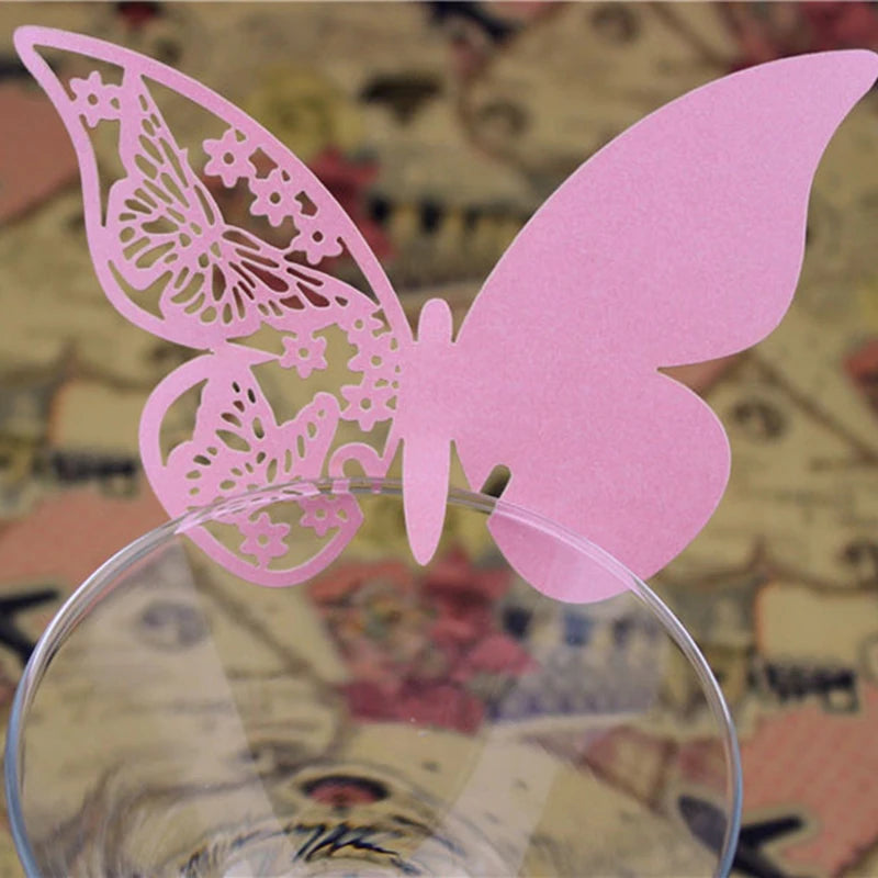 Marque Place Mariage Papillon Rose
