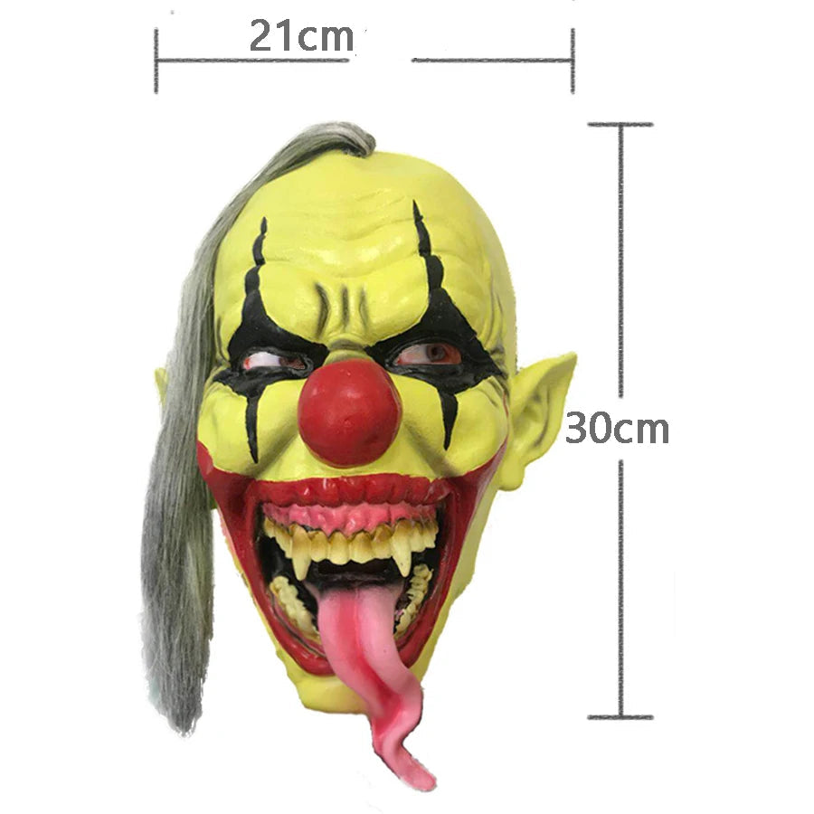 Masque Clown Halloween Jaune confortable