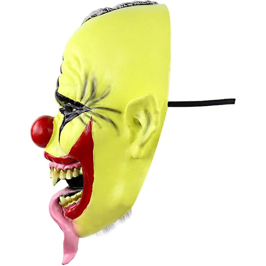 Masque Clown Halloween Jaune terrifiant