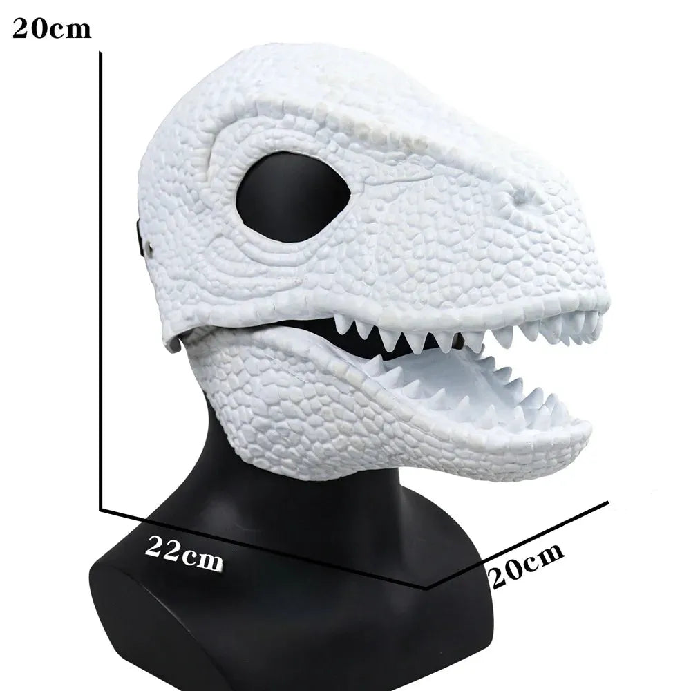 Masque Dinosaure Blanc Mesure