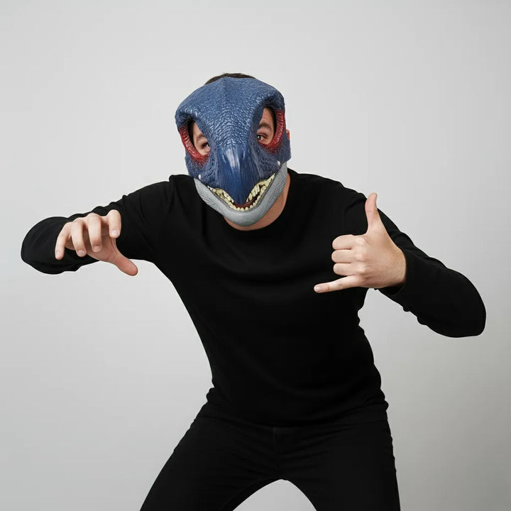 Masque Dinosaure Bleu