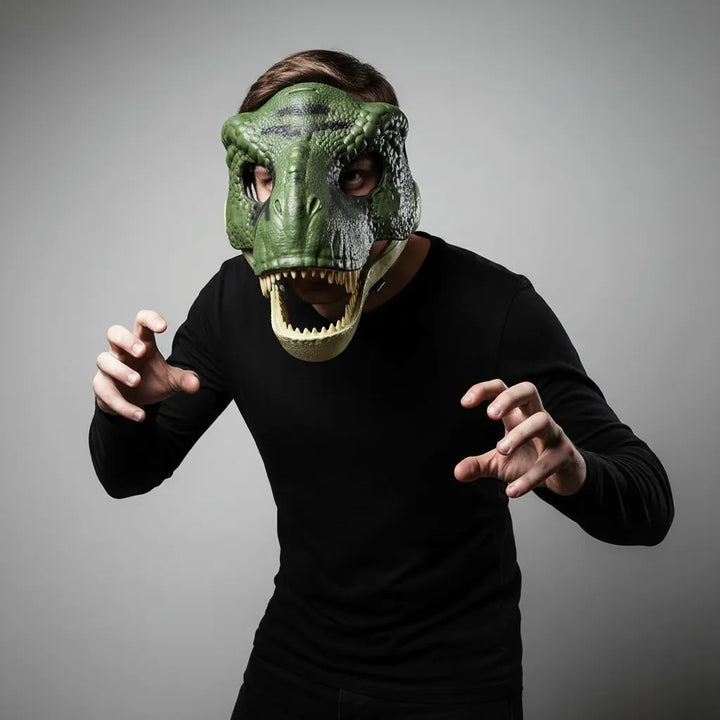 Masque Dinosaure Vert