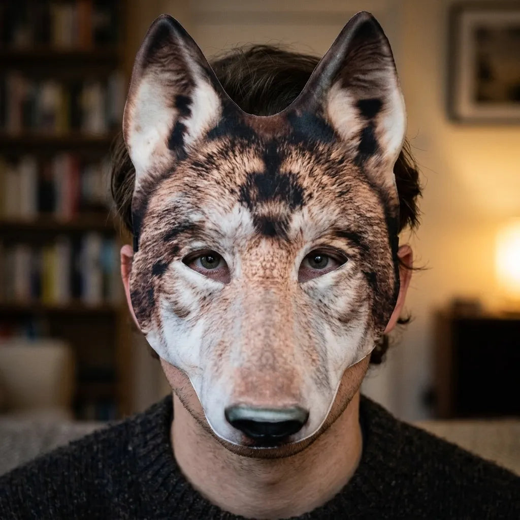 Masque Loup Marron Halloween Original