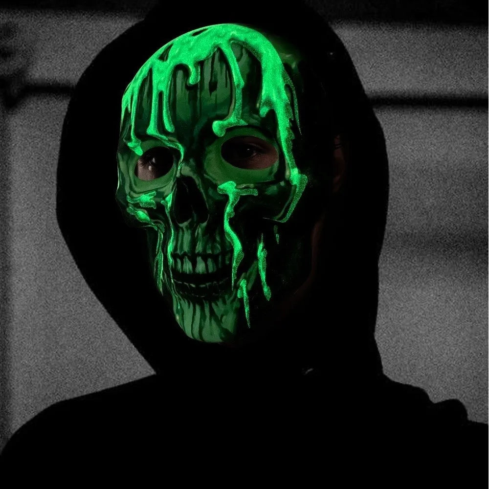 Masque Squelette Vert Fluorescent