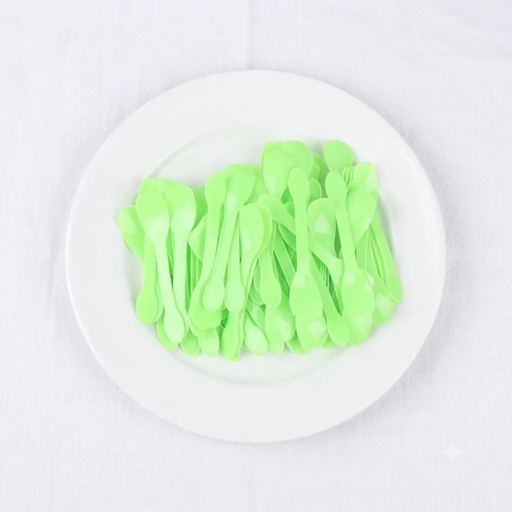 Mini Cuillère à Glace Jetable Verte Unique