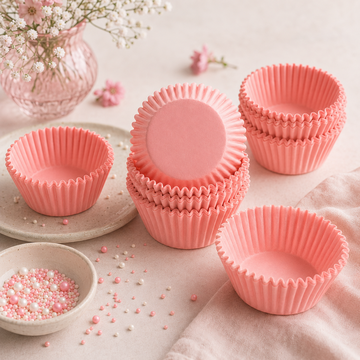 Moule Cupcake Rose Bonbon Harmonieux