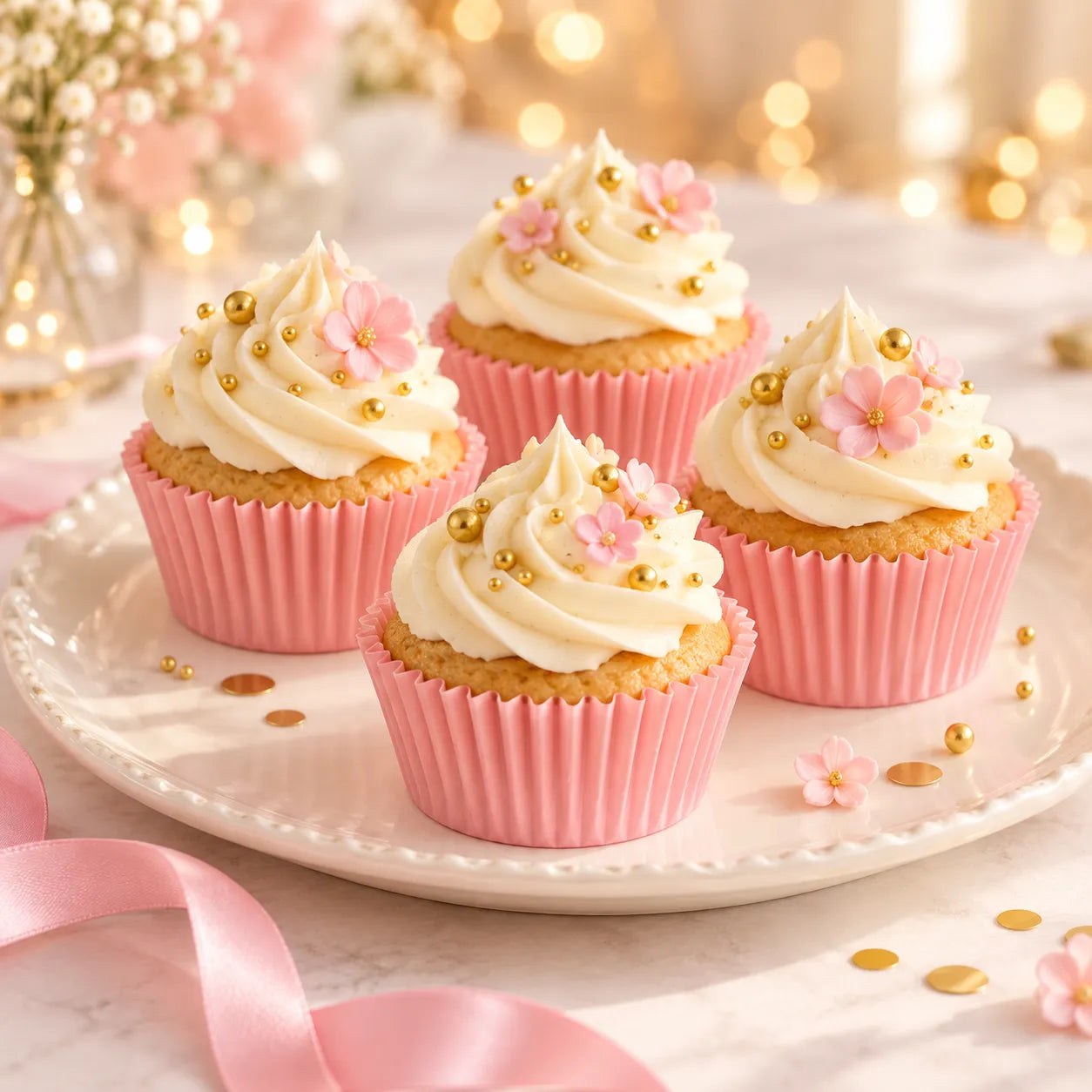 Moule Cupcake Rose Bonbon tendre