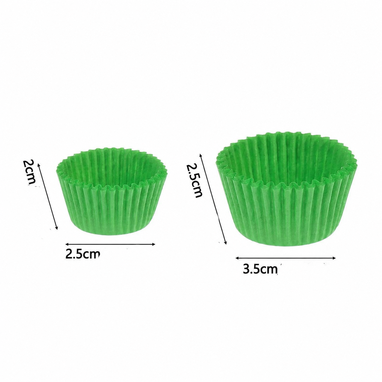 Moule Cupcake Verte Dimensions