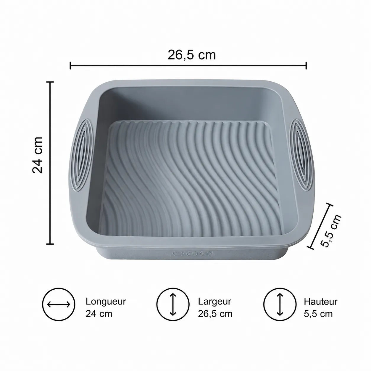 Moule à Gâteau Carré en Silicone Moderne