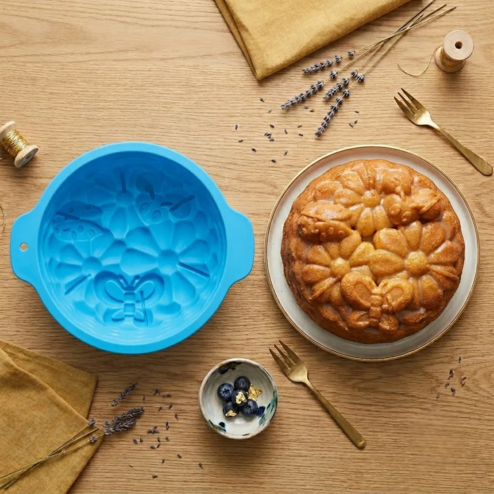 Moule à Gâteau Fleur et Papillon Unique