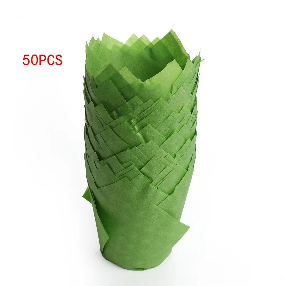 Moule à Muffin en Papier Vert Nature