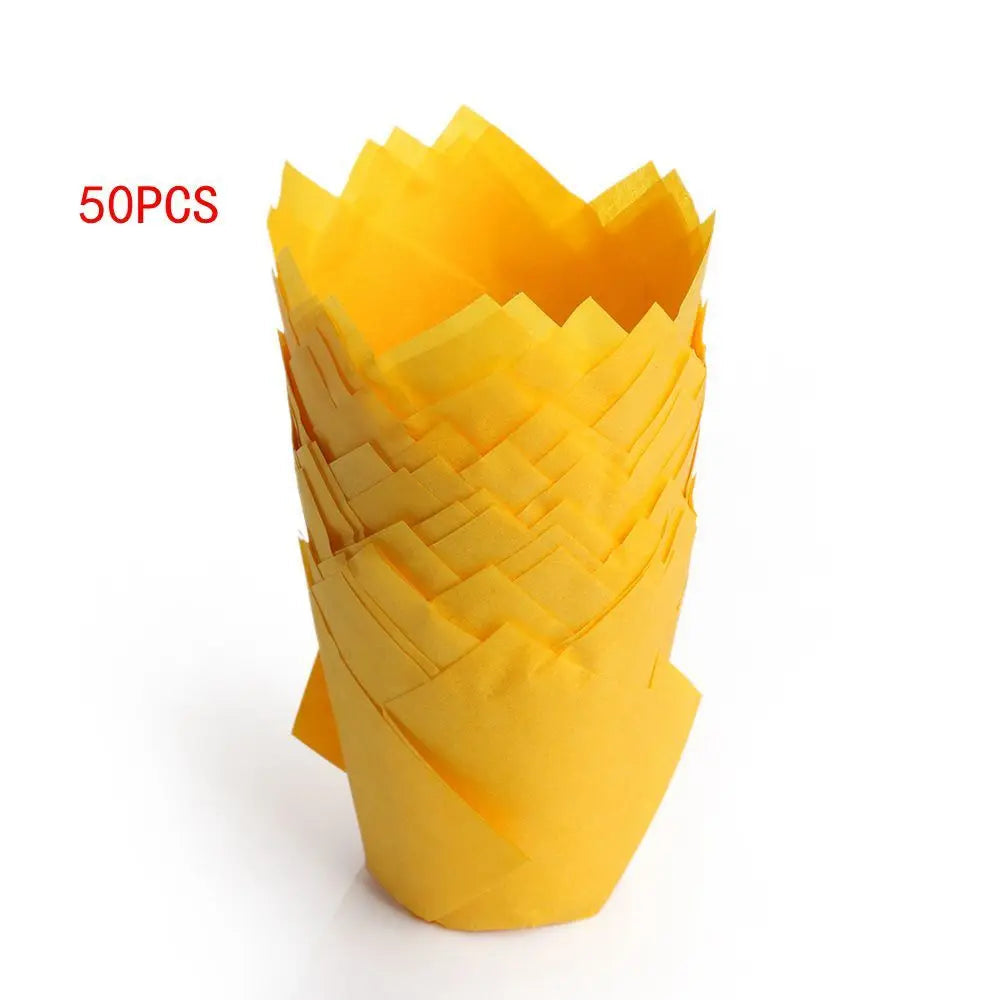 Moule Pour Muffin Jaune en Papier Design