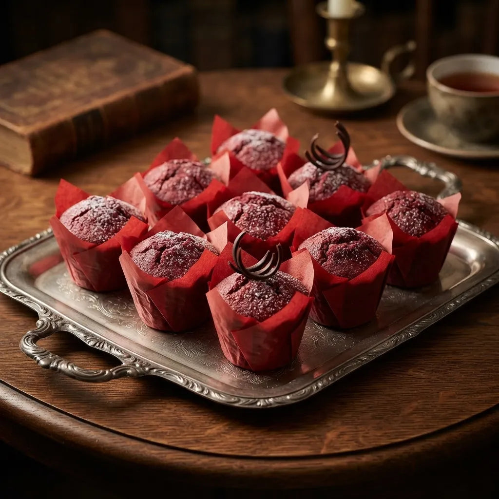 Moule en Papier Rouge Muffins Minimaliste