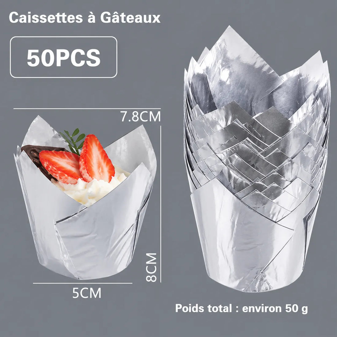 Moule pour Muffin Argenté Moderne