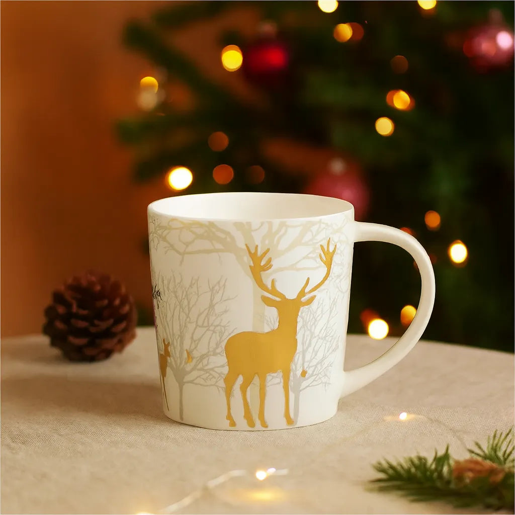 Mug Noël Cerf Doré