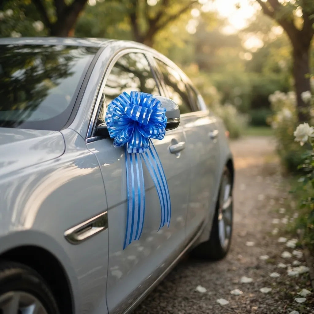 Nœud Bleu Pour Déco Voiture Design