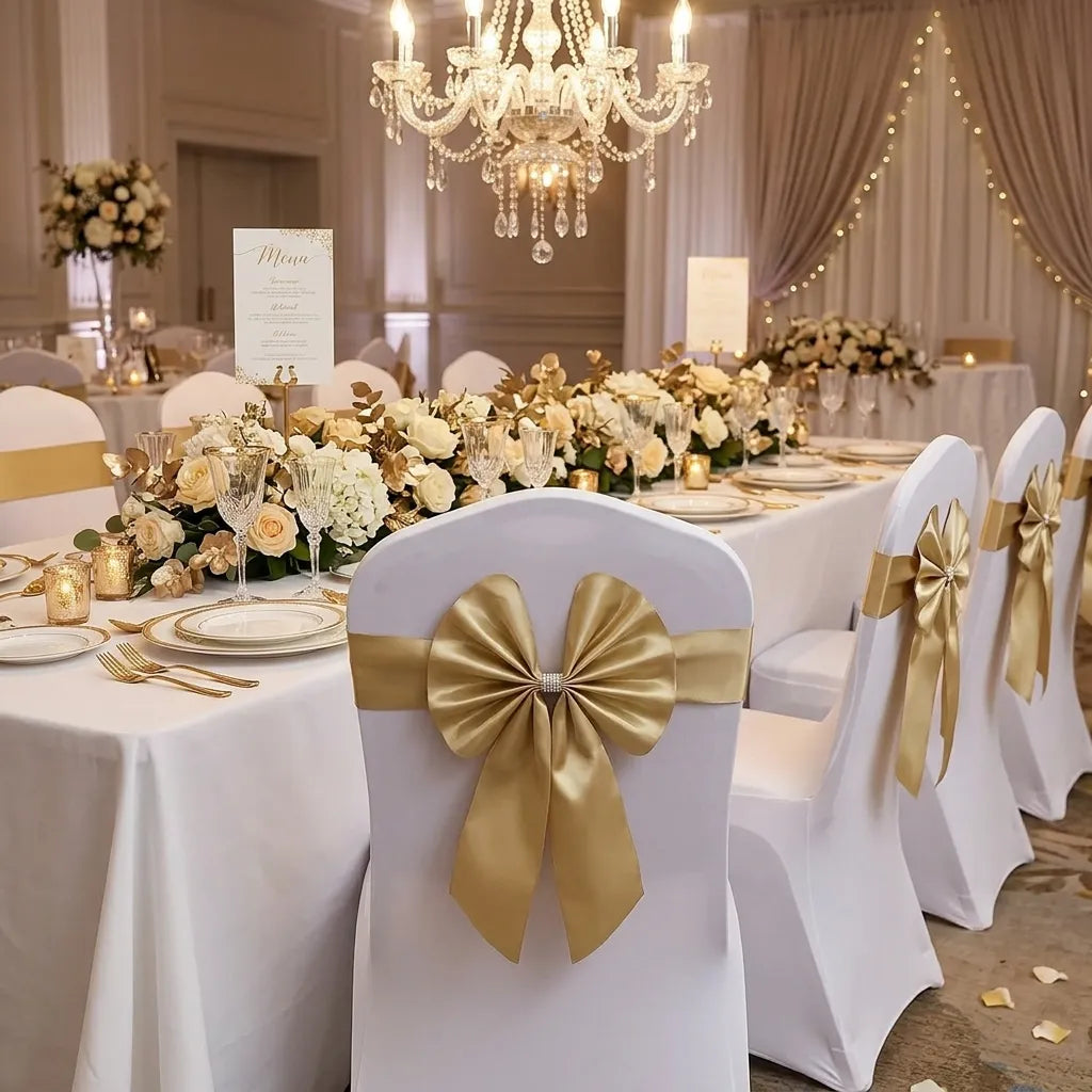 Nœud Champagne Décoratif Chaise Mariage Unique
