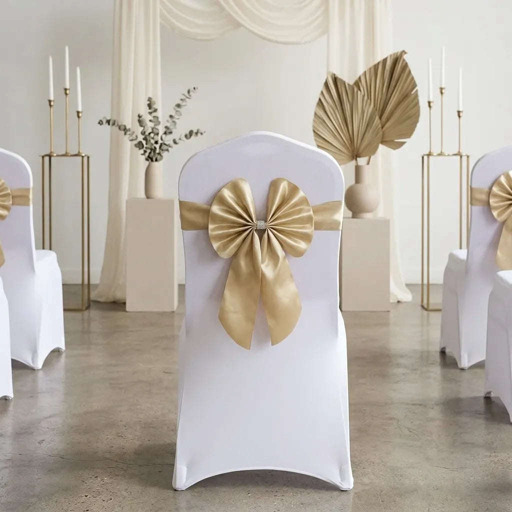 Nœud Champagne Décoratif Chaise Mariage élégant