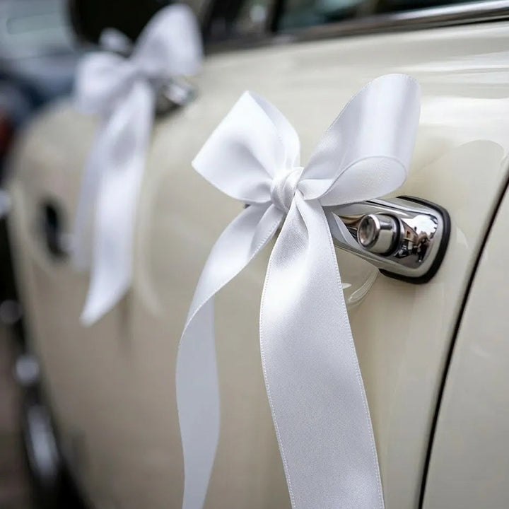 Nœud Papillon Blanc pour Voiture