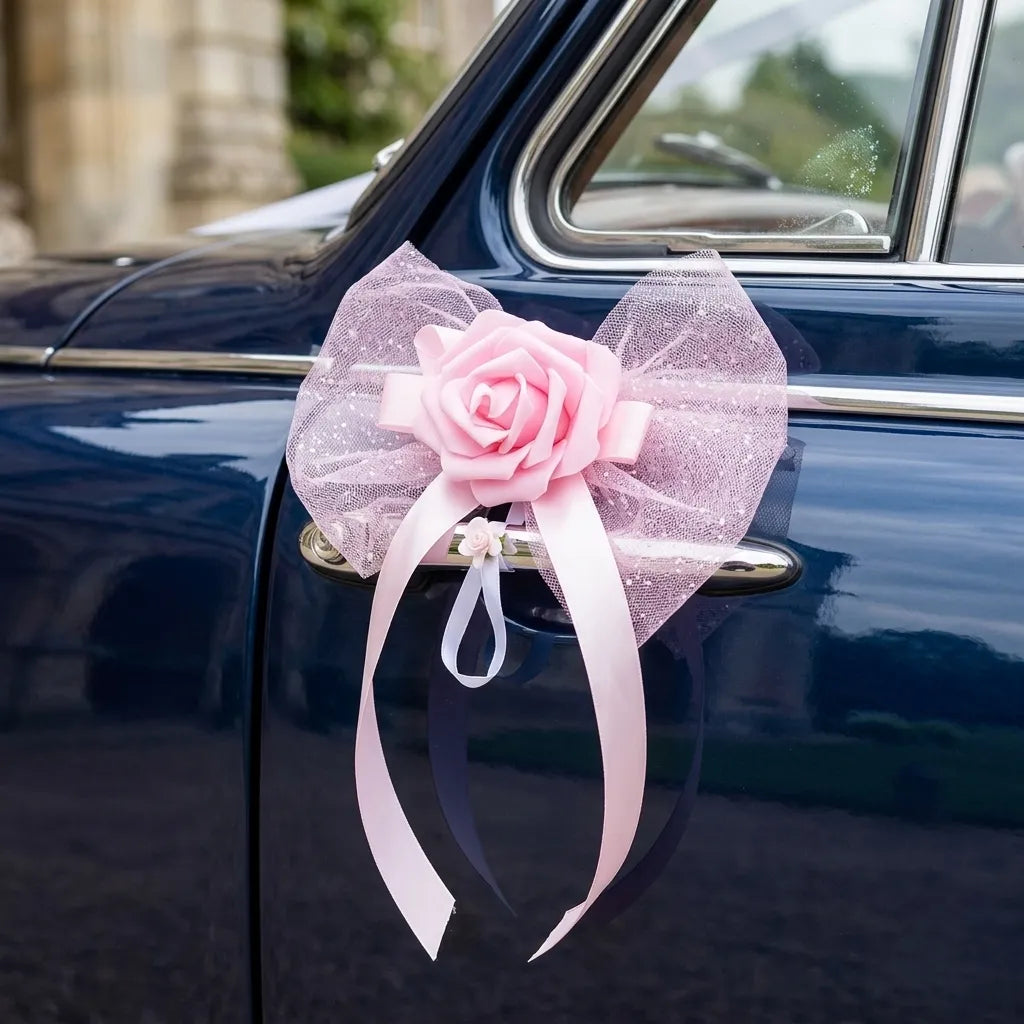 Nœud à Ruban Rose Déco Voiture Design
