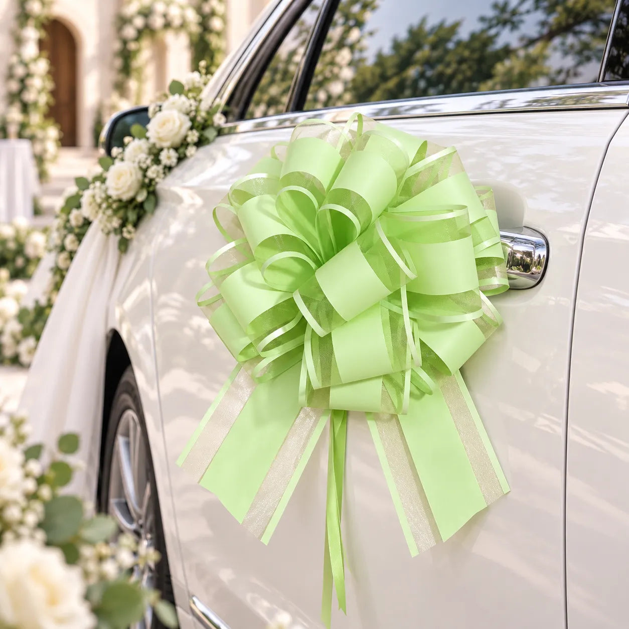 Nœud à Tirer Déco Voiture Vert raffiné