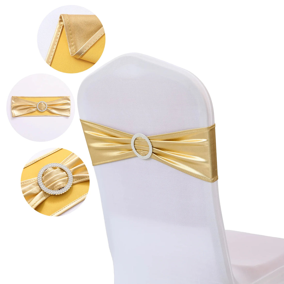 Nœud de Chaise Mariage Doré Chic