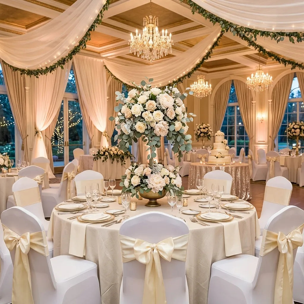 Nœud de Chaise Mariage Satin Unique