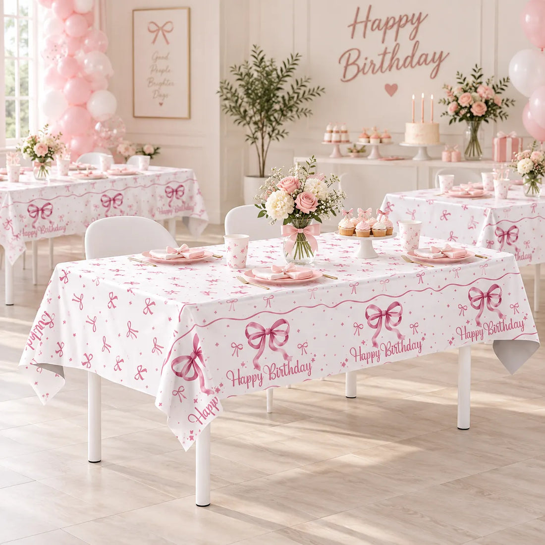 Nappe Anniversaire Birthday à Nœuds Originale