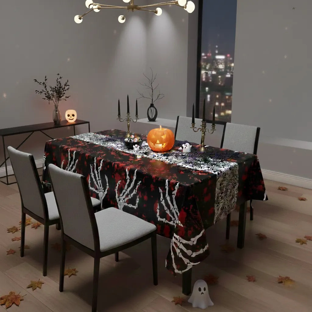 Nappe Halloween Terrifiante Unique Squelette