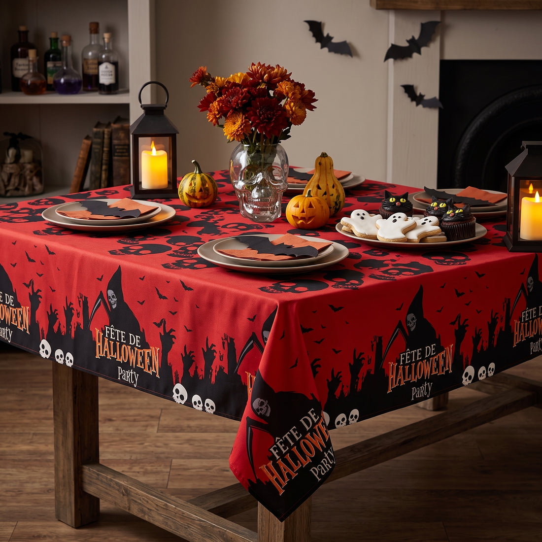 Nappe Halloween rouge