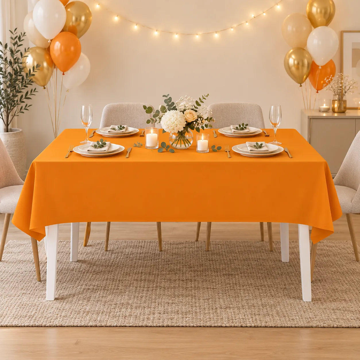 Nappe Jetable Orange Unie Belle