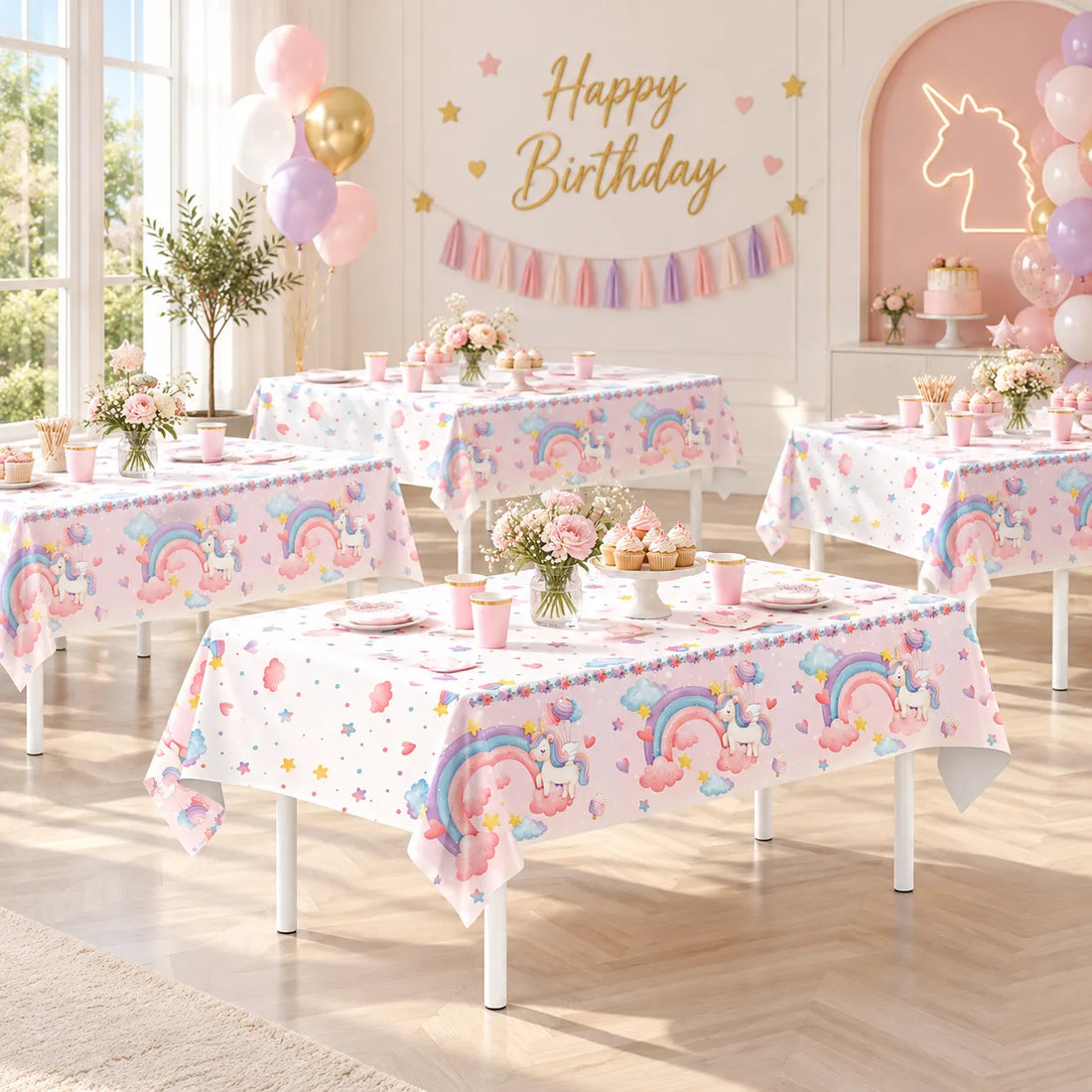 Nappe Licorne Arc-En-Ciel Kawai