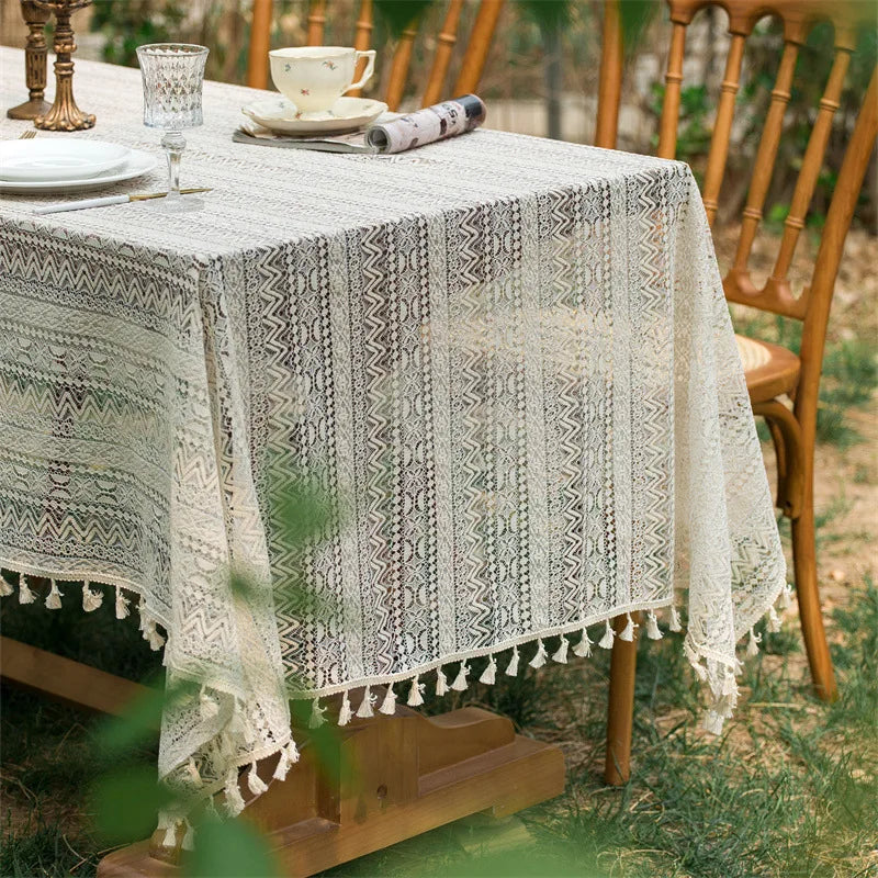 Nappe Mariage Boho Elégante en Dentelles Unique