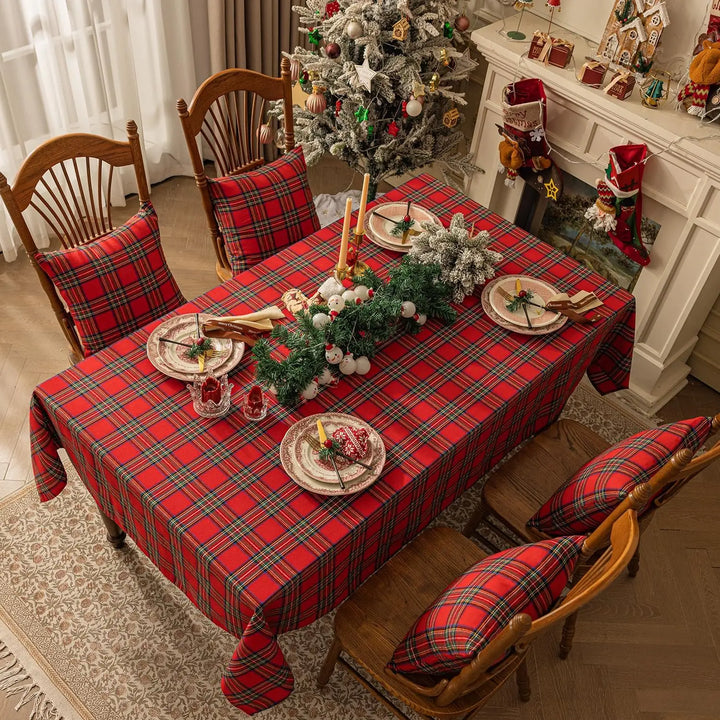 Nappe de Table à Carreaux de Noël