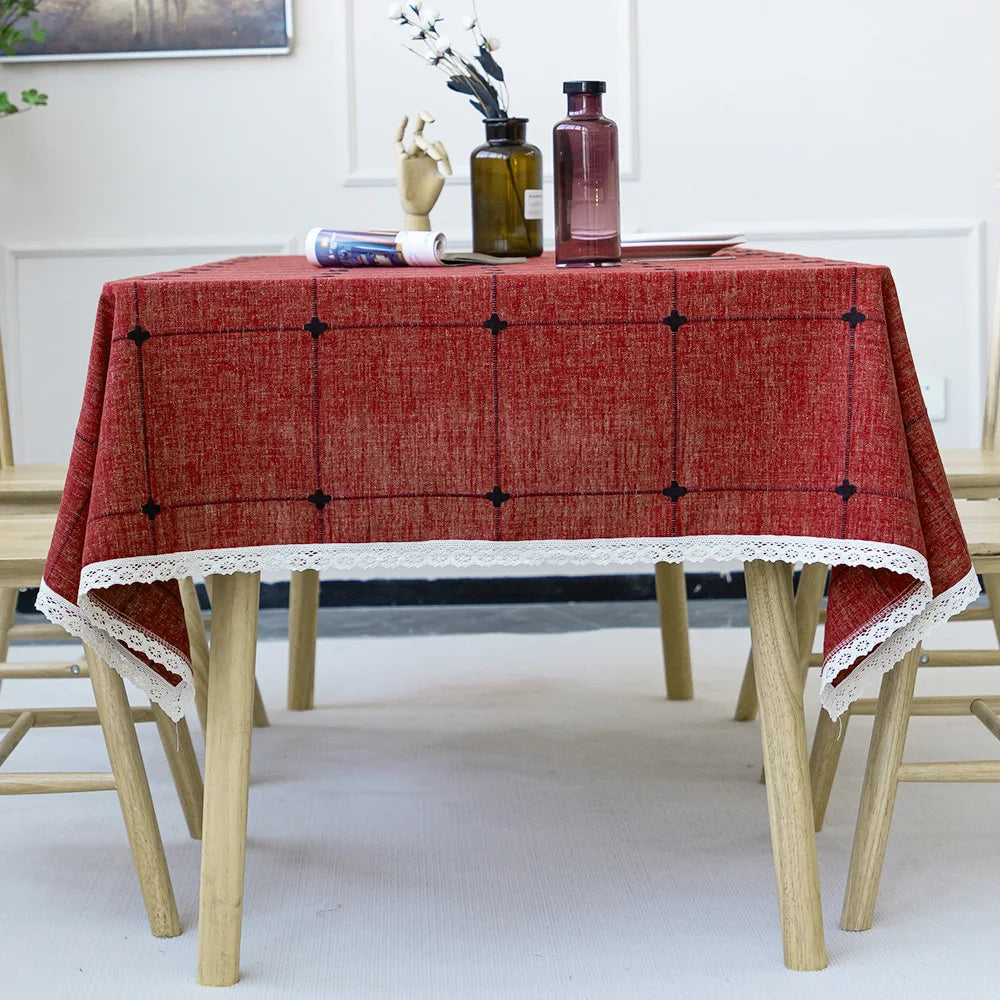 Nappe de Table Design Epurée Rouge