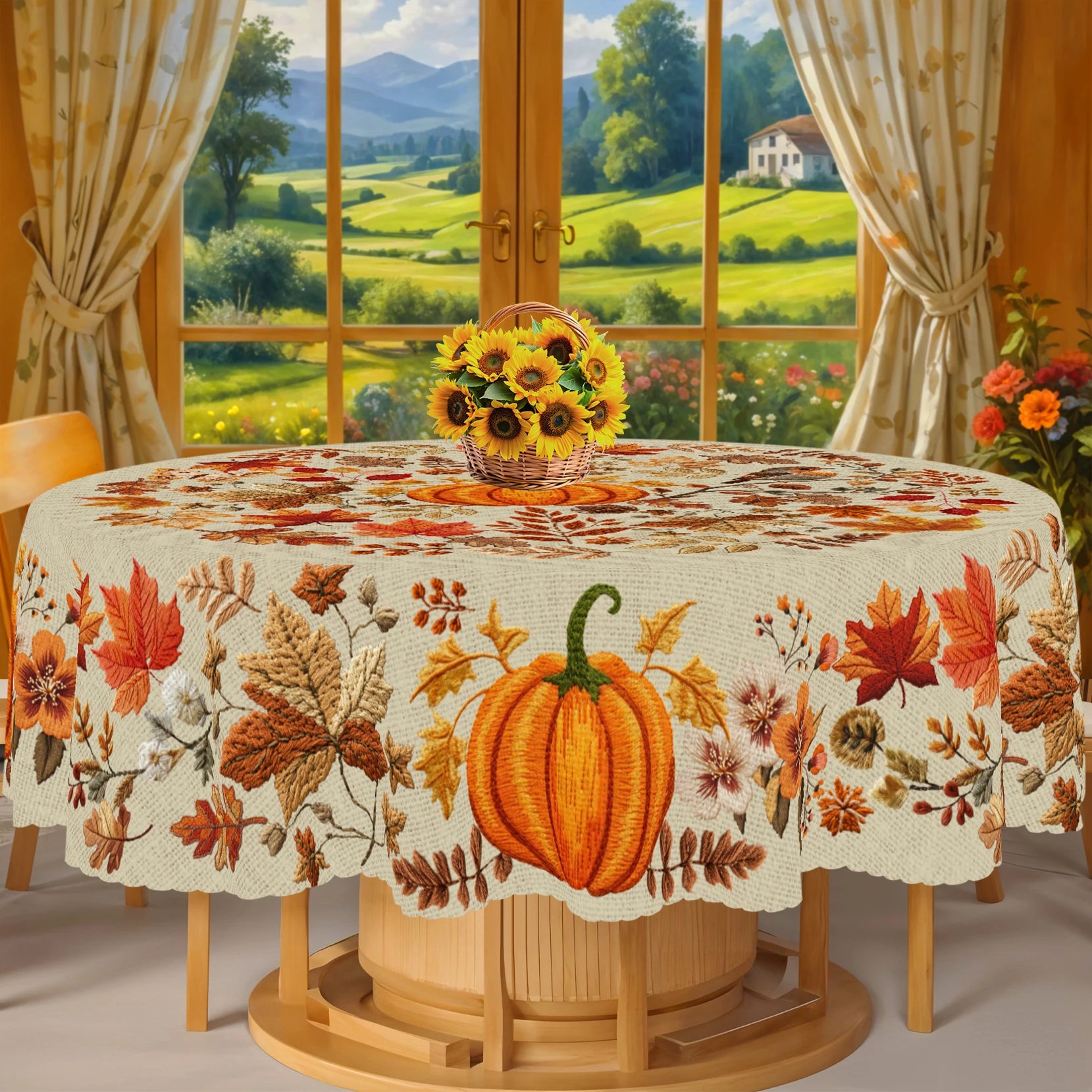 Nappe de Table Feuilles d’Erable Chic