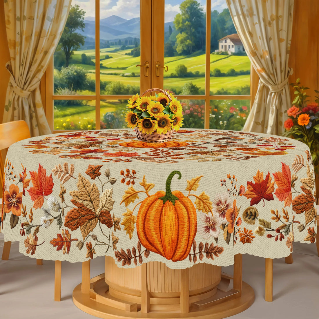 Nappe de Table Feuilles d’Erable Chic