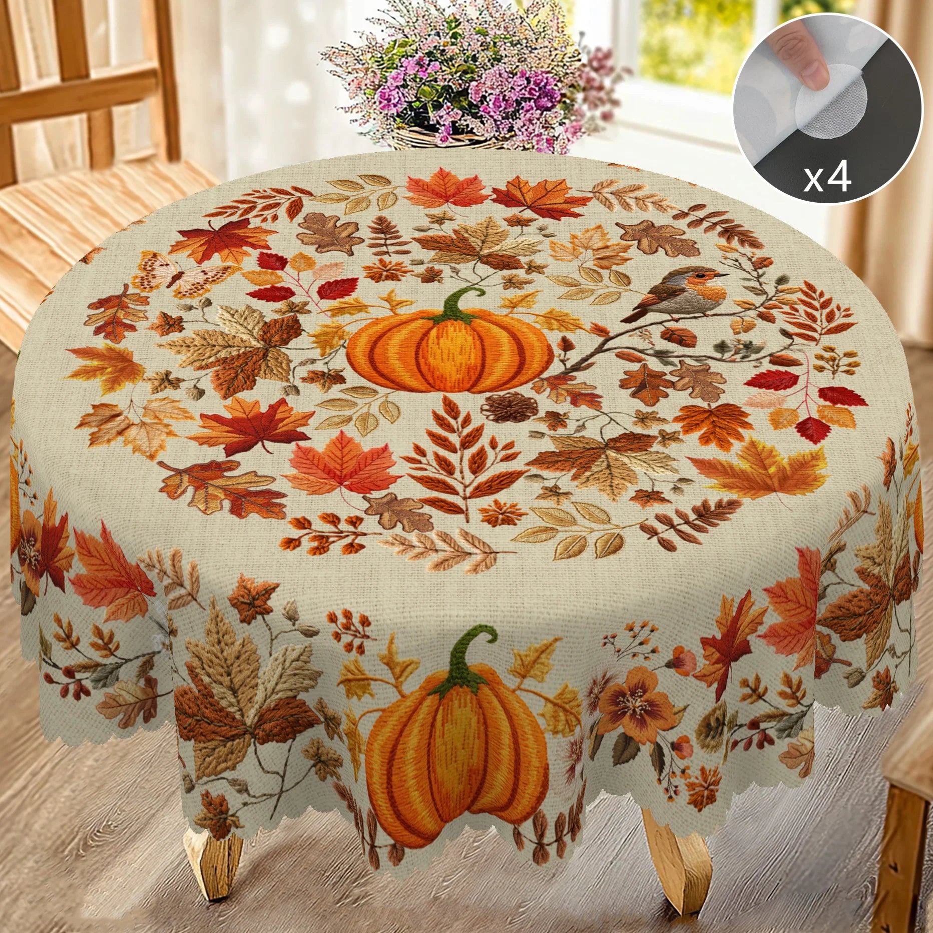 Nappe de Table Feuilles d’Erable Moderne
